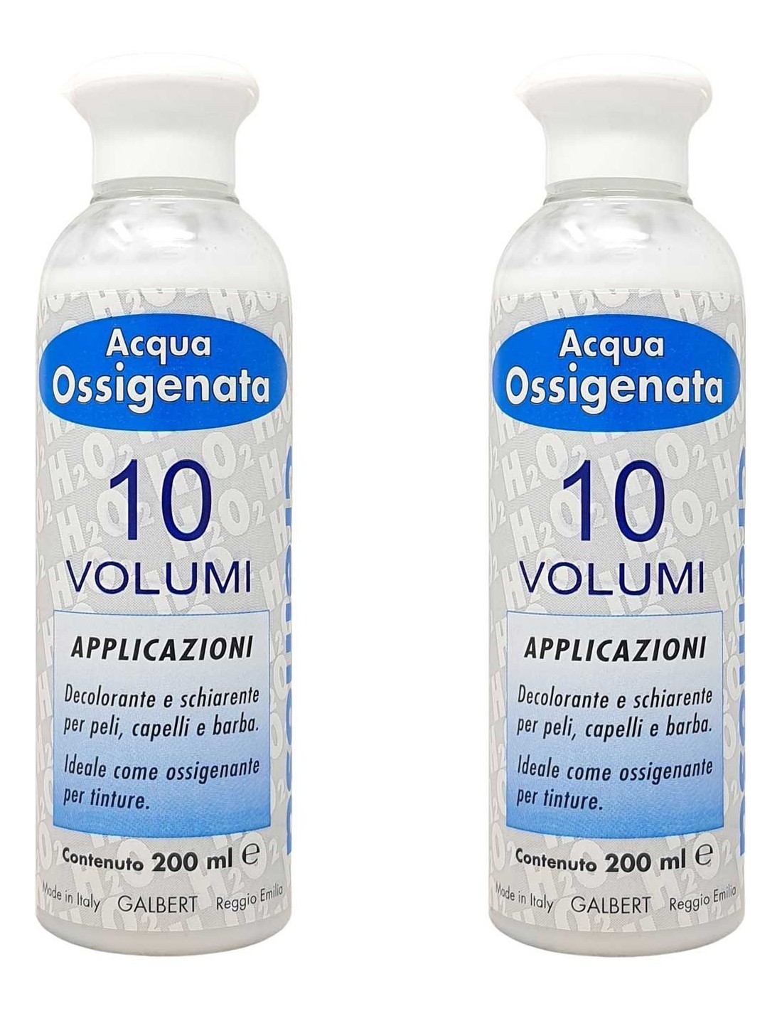 Kit 2 x Acqua Ossigenata Cremosa Professionale 10 Volumi per Tinta Made in Italy