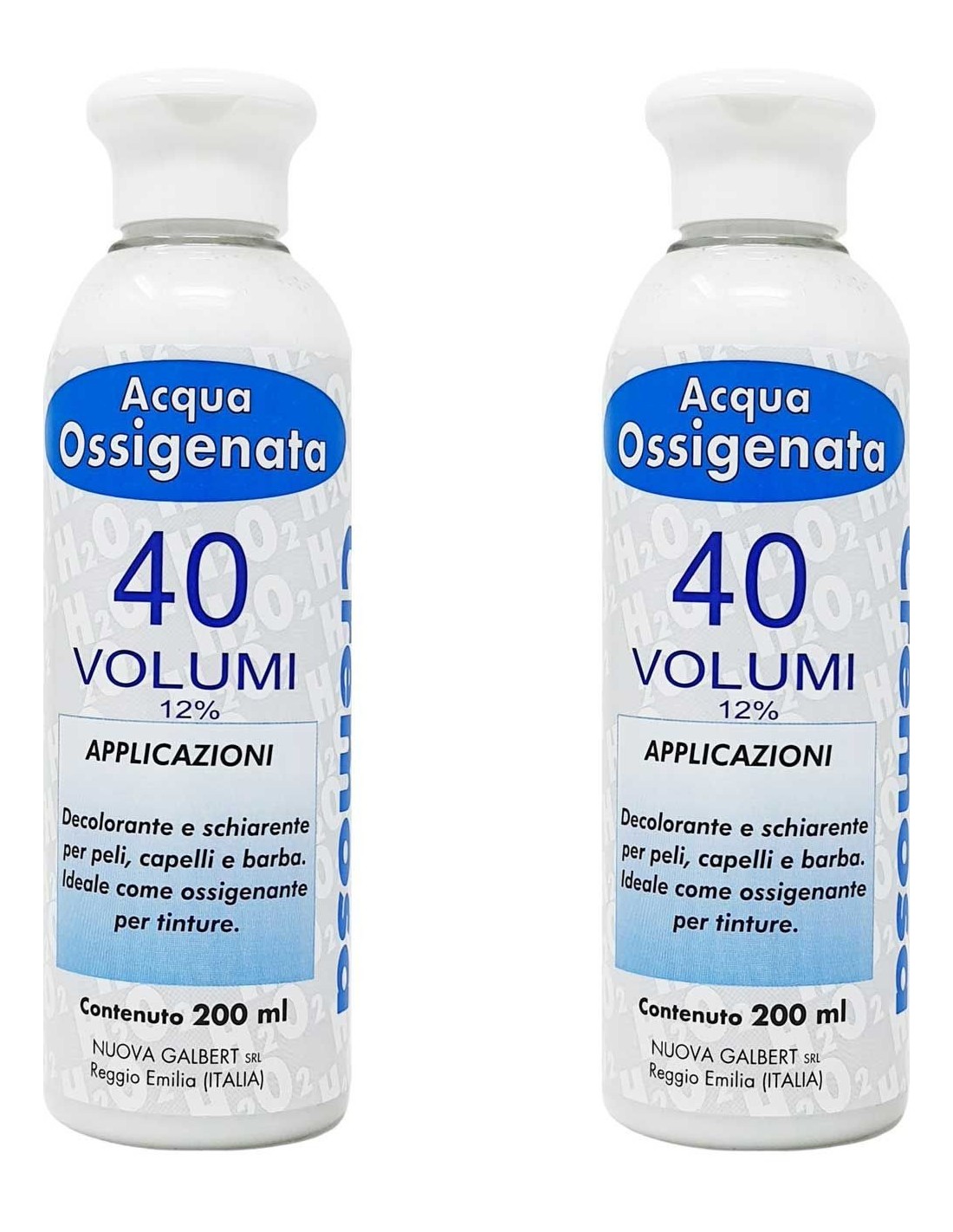 Kit 2 x Acqua Ossigenata Cremosa Professionale 40 Volumi per Tinta Made in Italy
