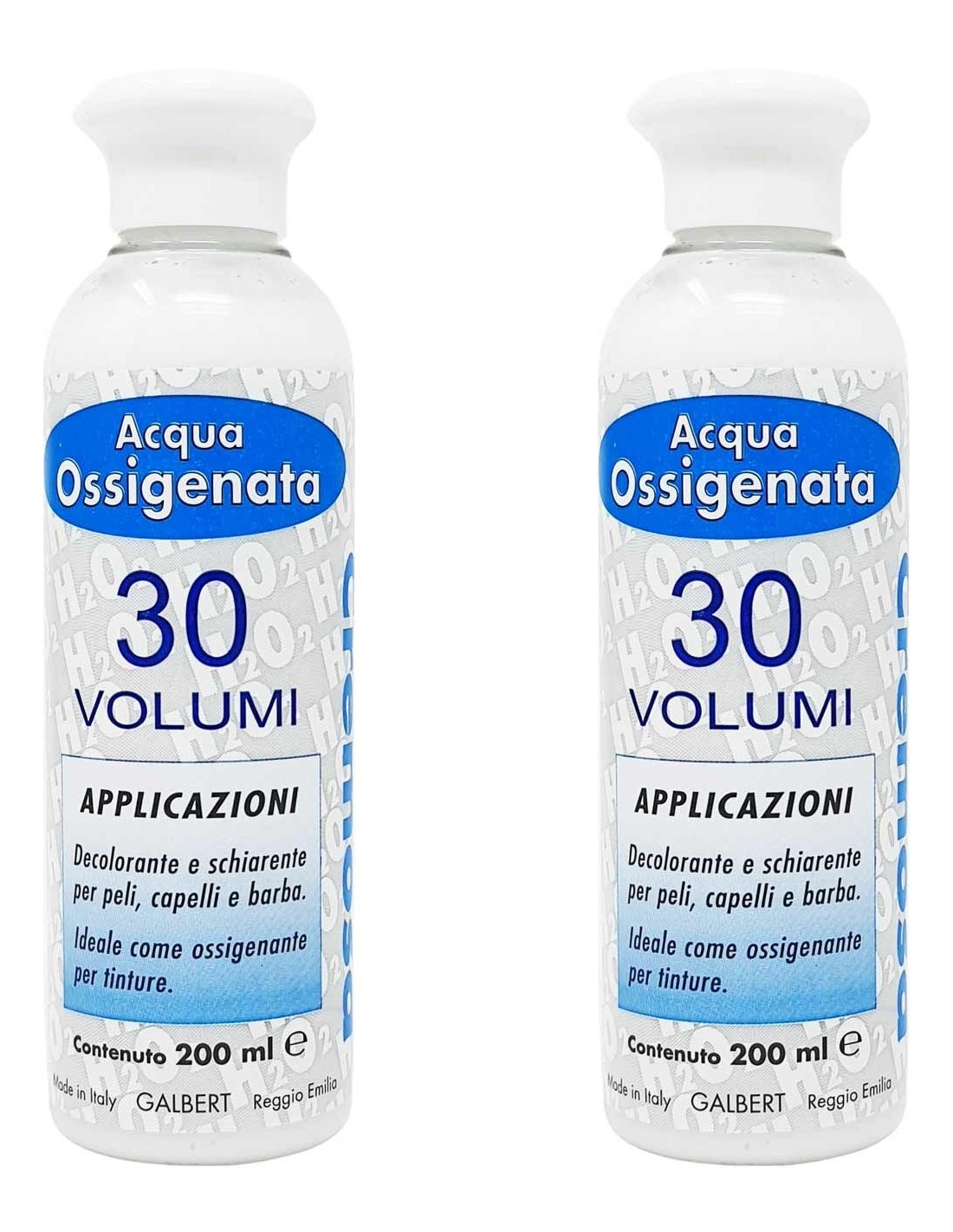 Kit 2 x Acqua Ossigenata Cremosa Professionale 30 Volumi per Tinta Made in Italy