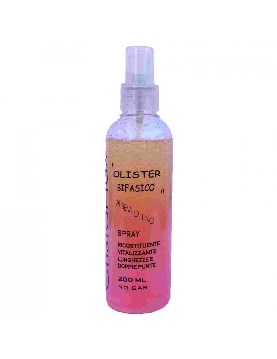 Olio Bifasico Per Capelli Professionale Spray Ai Semi di Lino Ricostituente Vitalizzante 200Ml No Gas