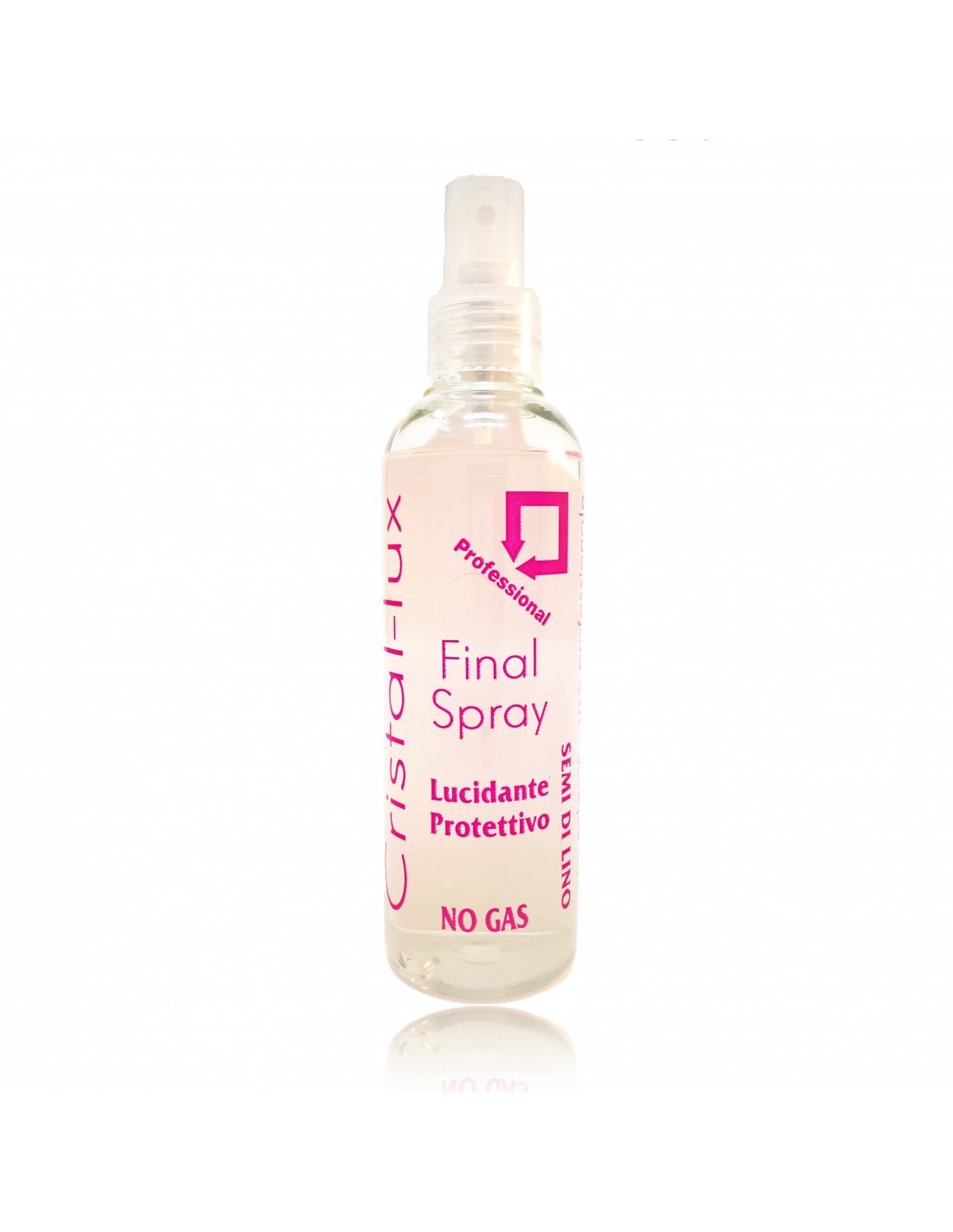 Lucidante Protettivo Professionale per Capelli in Spray con Semi di Lino Senza Gas