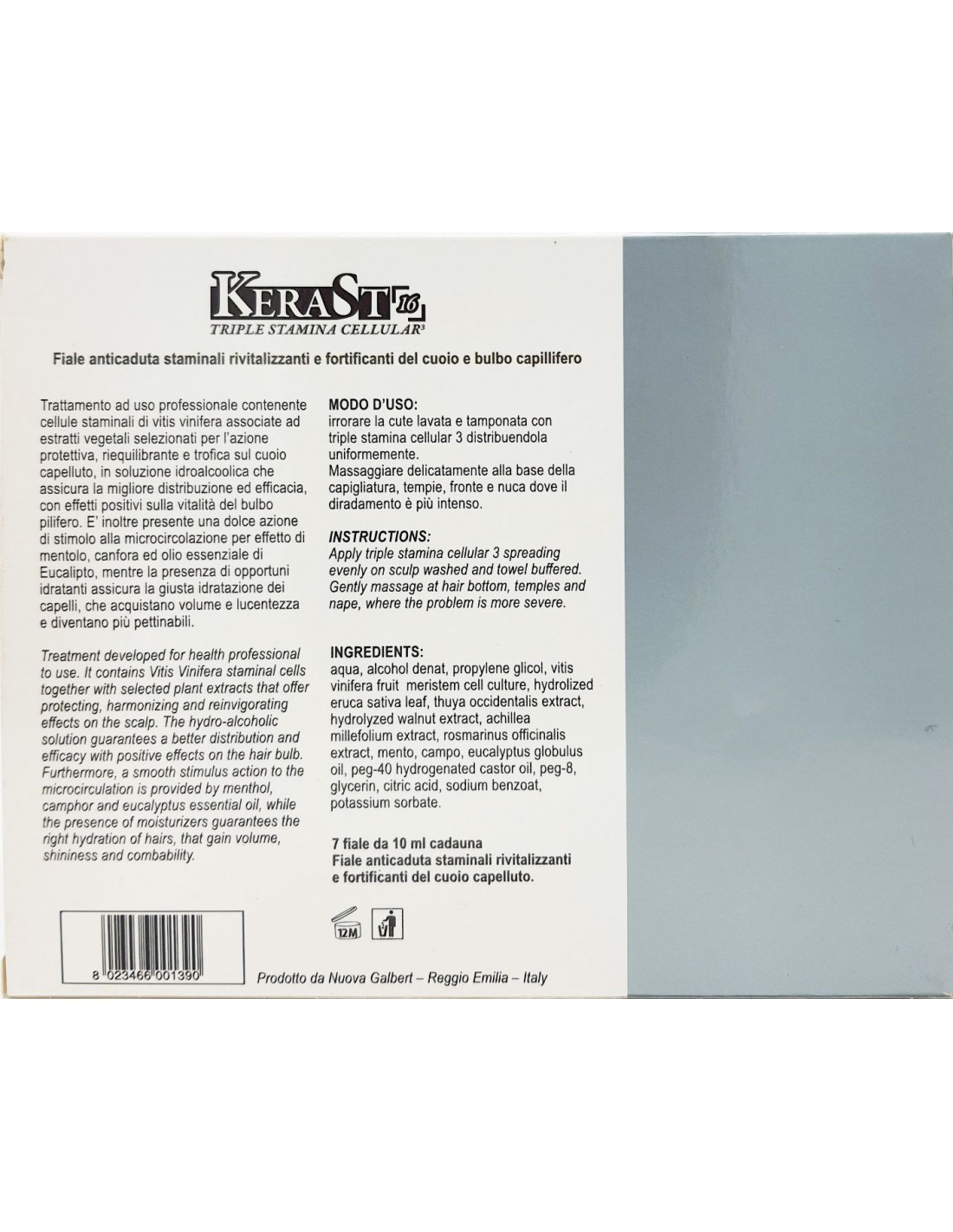 Lozione Anticaduta per Capelli Con Staminali Vegetali alla KeraSt 7 Fiale