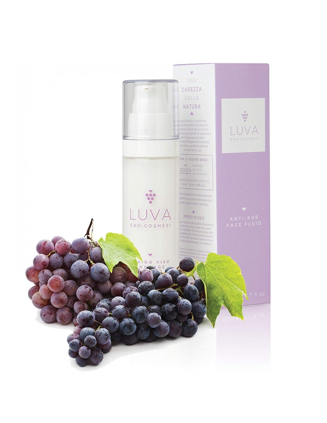 LUVA Crema Viso Collo Antirughe 50ml Naturale Acido Ialuronico Olio Jojoba Burro Karite Idratante Antiage 100% Made In Italy