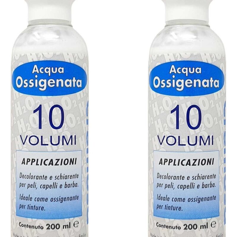 Kit 2 x Acqua Ossigenata Cremosa Professionale 10 Volumi per Tinta Made in Italy