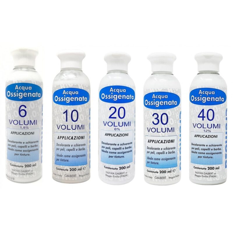 Kit 2 x Acqua Ossigenata Cremosa Professionale 20 Volumi per Tinta Made in Italy