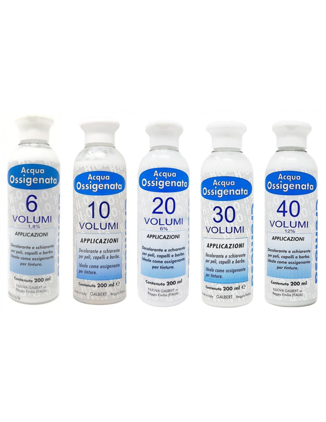 Kit 2 x Acqua Ossigenata Cremosa Professionale 20 Volumi per Tinta Made in Italy