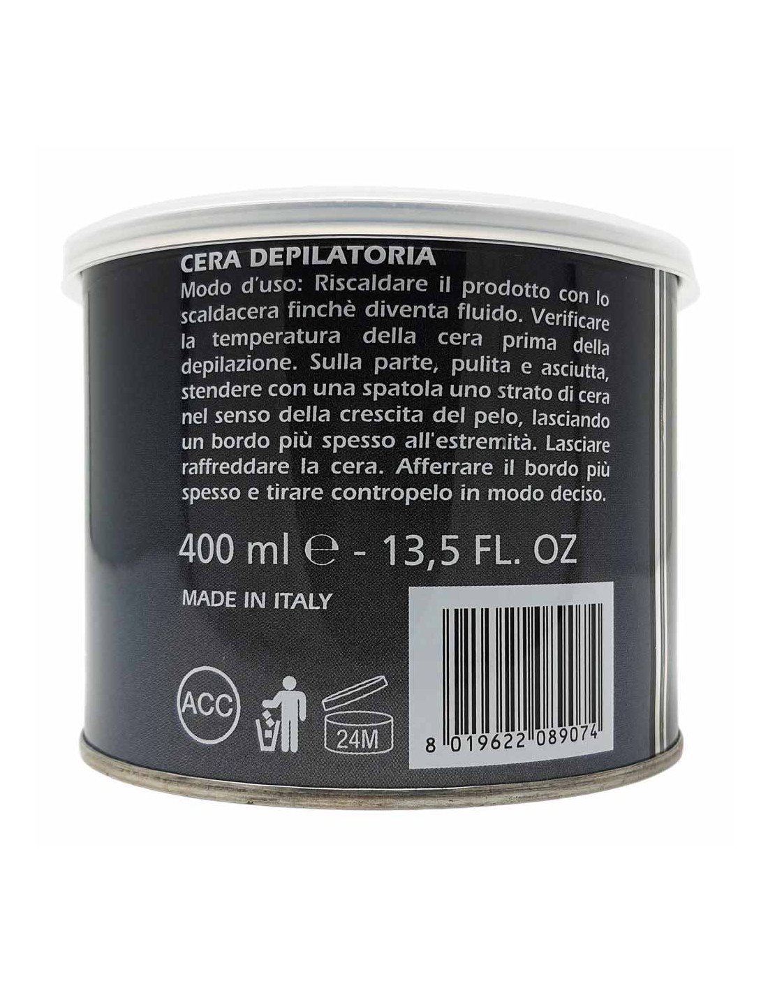 Cera Depilatoria Brasiliana Professionale Top Line Black 400Ml Made in Italy