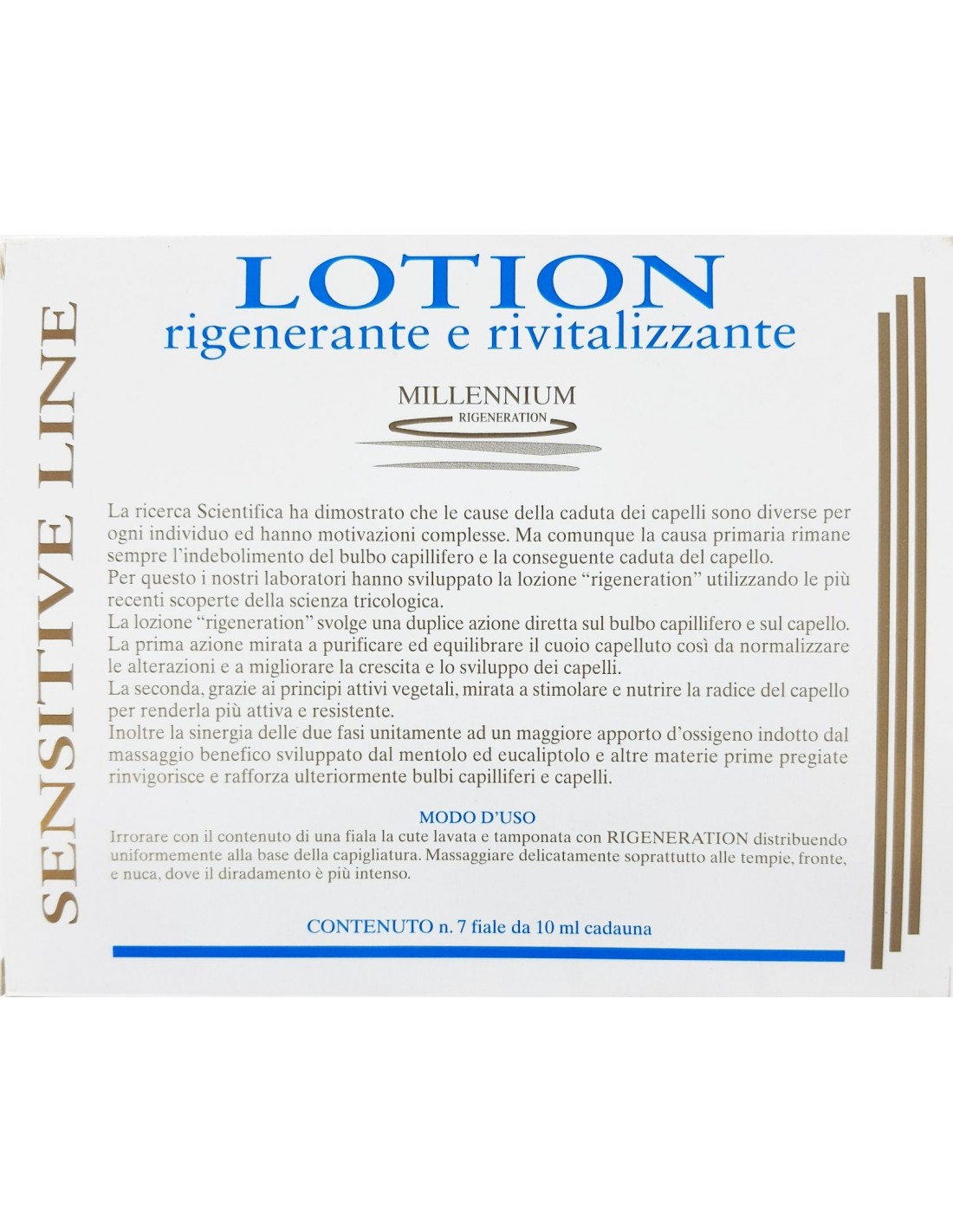 Lozione Rigenerante e Rivitalizzante al Mentolo 7 Fiale da 10ml Professionale